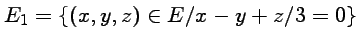 $ E_1=\{(x,y,z)\in E / x-y+z/3=0 \}$